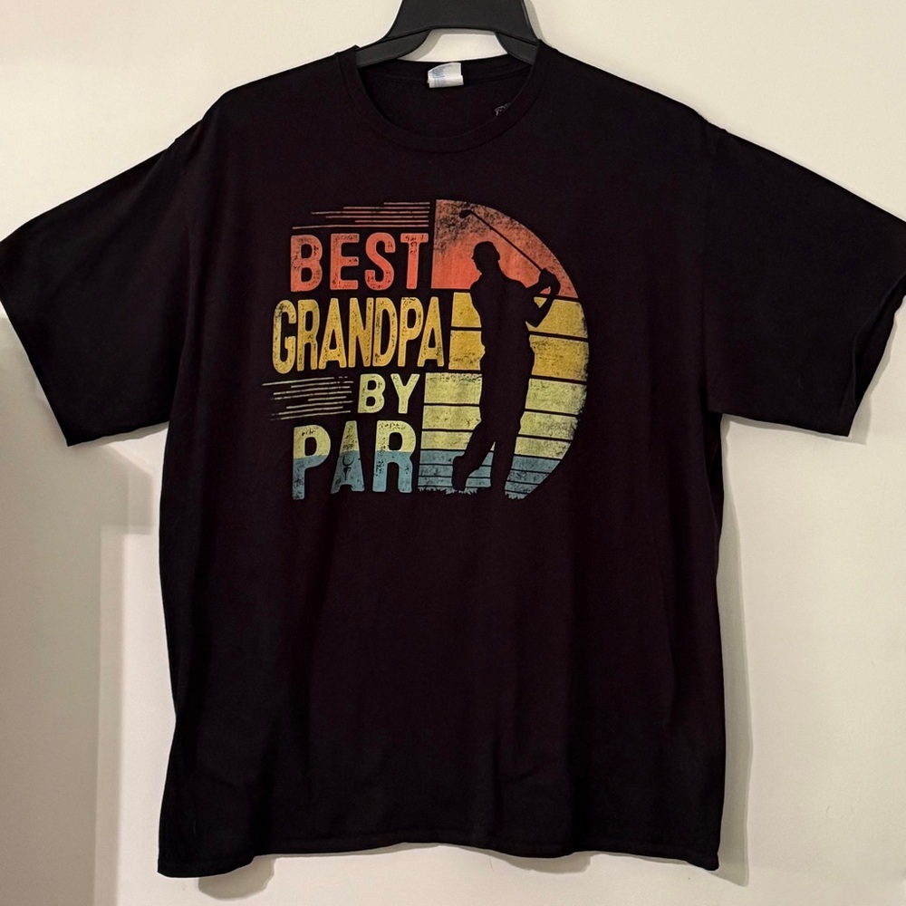 Port & Company Black Graphic T-Shirt, Size 2XL